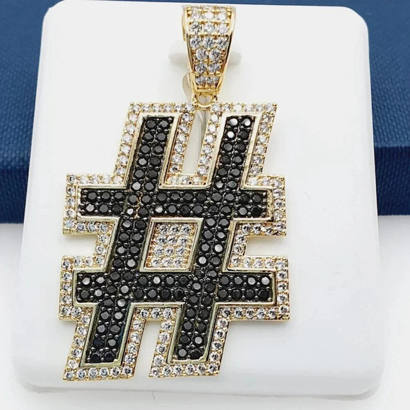 "14K Gold Plated Cubic Zircon Pendant, EVBRS359 - Picture 1 of 10